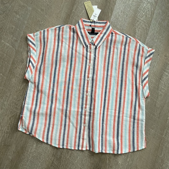 Banana Republic Factory Tops - Linen Blend Boxy Shirt